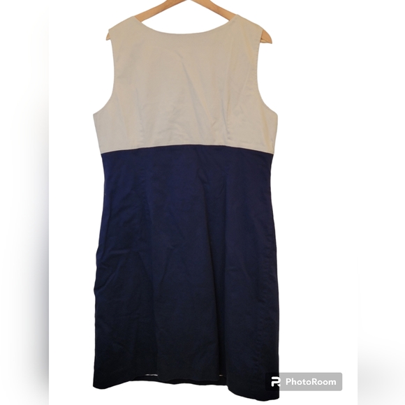 Boden Women's Midi Dress Size 16R Navy & Cream - Picture 2 of 5